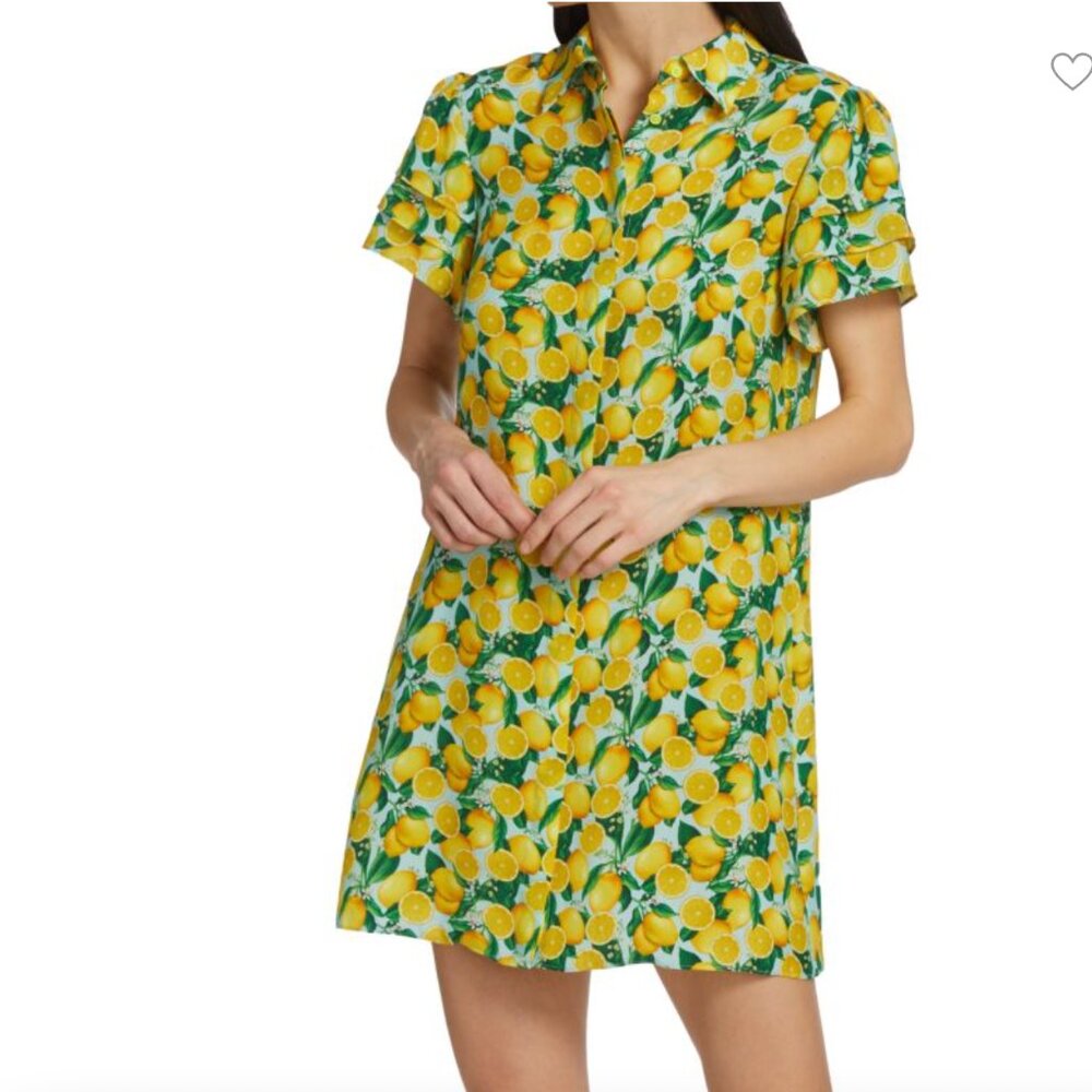 Alice and Olivia Jem Lemon Squeeze Minidress